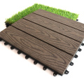 Engineered Wood Grain Flooring Fire-Retardant Waterproof DIY WPC Decking Tiles